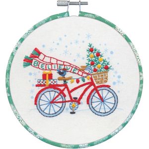 Dimensions Holiday Bicycle borduren (pakket) inclusief borduurring
