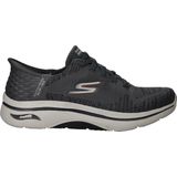 Skechers Heren Go Walk Arch Fit 2.0 Grand Select 2 Sneaker, Houtskool en Rood Textiel, 39.5 EU