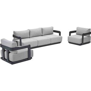 Garden Impressions Imperia loungeset 3-delig - donker grijs