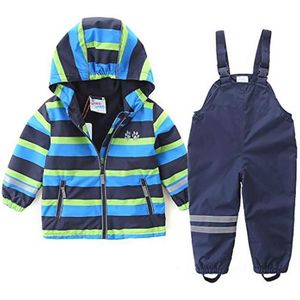 Waterdichte Regenpak Set voor Kinderen - Kinderjas en -broek met Capuchon