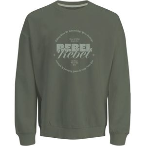 JJ Rebel Gray Crew Neck Sweater Heren - Maat L