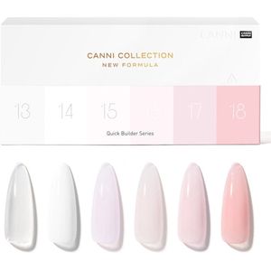 Canni BIAB Set Q1 - 54 ml (6x 9 ml) - BIAB Pakket - Nude - Roze - Lila - Wit - Builder Gel - BIAB Nagellak - Builder in a Bottle - BIAB Nagel Builder - BIAB Kleuren - Canni BIAB