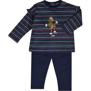 Woody pyjama meisjes - geit - streep - 202-3-PLG-S/987 - maat 74