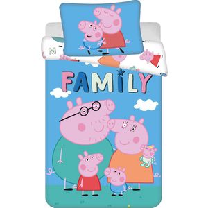 Peppa Pig - Junior Dekbedovertrek - Katoen - 100x135 cm - Kussensloop 40x60 cm