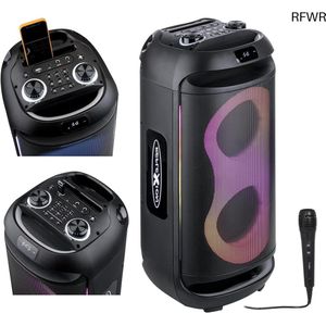RFWR® Mobiele Party Speaker met Bluetooth, 500 Watt en Karaoke Functie