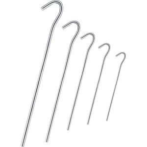 Anti-ROST grondharingen Ø 4 mm lengte 230 mm - rond profiel - gegalvaniseerd staal - tenten camping