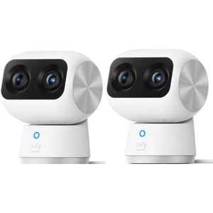 2x Eufy S350 4K Indoor Beveiligingscamera voor binnen - Bedraad - Wit