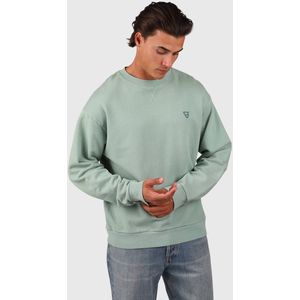 Brunotti - Beachwash Crew - Trui - Bottle Green - 100% Katoen - Regular Fit