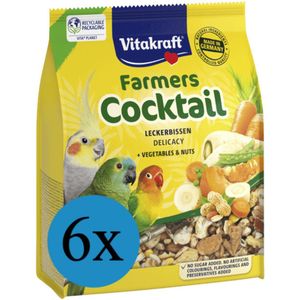 Vitakraft Farmers Cocktail - Voor Grote Parkieten En (Dwerg)Papegaaien - 6 x 250gr