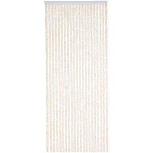 Livn Deurgordijn Chenille beige 100x230cm Vliegengordijn kattenstaart - Voor een maximale deuropening van 100 x 231,5 cm