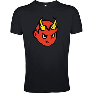 Halloween T-shirt baby zwart met duivel | Halloween kostuum | feest shirt | enge outfit | horror kleding | maat 80