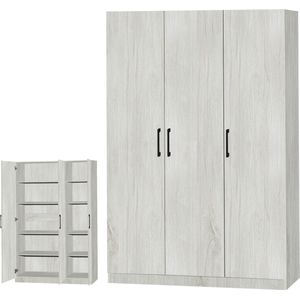 Belfurn - Linnenkast 3 deuren EDEN 120cm white oak