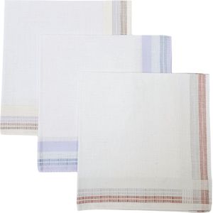 Fako Fashion® - Heren Zakdoeken - Zakdoek - 100% Katoen - 40x40cm - Serie 17 - 3 Stuks