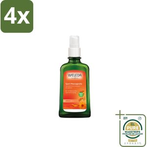 WELEDA - Massageolie Sport - Arnica - 100 ml - Voordeelverpakking - 4 stuks - Spierherstel - Arnica