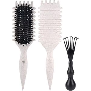 Guardian Beauty Haarborstel - Kruldefiniërende Borstel - Met Haarborstelreiniger - Wit