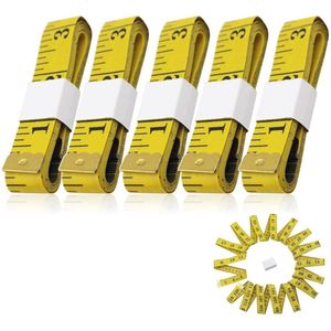 Flexibel Meetlint Set van 5 - 200 cm, Dubbele Schaal, Perfect voor Lichaamsmetingen en Naaien