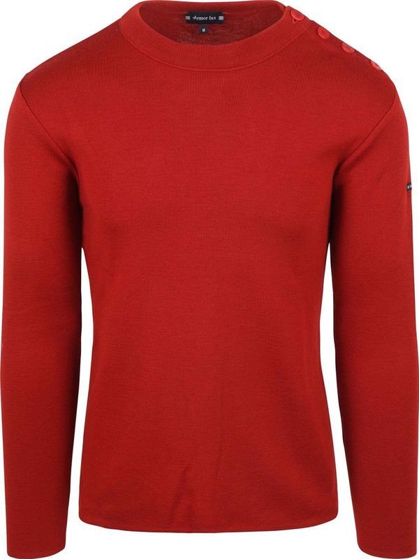 Armor-Lux - Goulenez - Trui - Rood - Merinowol
