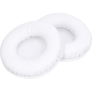 Allecto plus - Hoofdtelefoon Oorkussens van Kunstleer en Spons - Wit - Geschikt voor Mdr V55, Athws70, Athws77, Athws99, Mdrv500 en meer