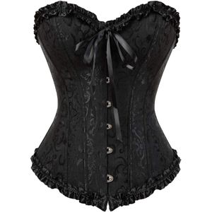 Dames Corset met Vetersluiting - Satijnen Taille Cincher en Bodyshaper in Grote Maten
