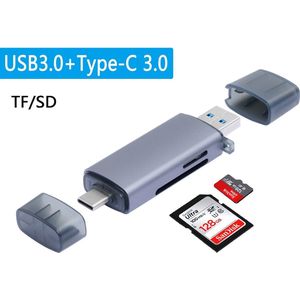 Garpex® SD Kaart Lezer USB C - USB 3.0 - Aluminium