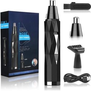 StayPowered Neushaartrimmer - Voor Pijnloze en Precieze Verzorging - Multifunctioneel - Dubbelzijdige Messen - 360° Roterende Kop - Waterdicht en Makkelijk te Reinigen - USB Oplaadbaar - Zwart - Levering Sneller dan Aangegeven!