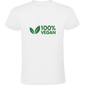 Vegan 100% Heren T-shirt | Vegetariër | Vegetarisch | Veganist | cadeau | kado  | shirt