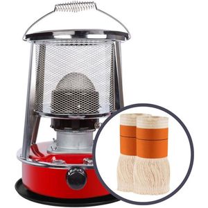 Perel - Mobiele Petroleumkachel - 2600W - Draagbare Oliekachel - 4.6L Tank - 18 Uur Brandtijd