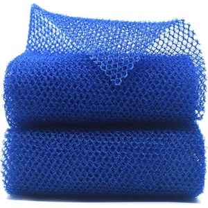 2-delig Afrikaans exfoliërend net voor het lichaam, Afrikaanse netspons, Afrikaans wasnet, Afrikaans douchenet, Afrikaanse badspons, scrubnet voor exfoliatie, Afrikaanse lichaamsscrubber (blauw)