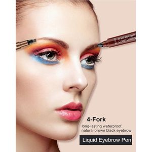 wenkbrauwpotlood/stift - Grijs Bruin #4 - wenkbrauwpotlood waterproof - Vervanging voor microblading eyebrow pen - wenkbrauwpen - eyebrow pen - Geef je Eyebrow een Magic touch! - Vervanging voor wenkbrauwverf