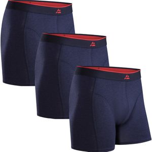 DANISH ENDURANCE Boxershorts Bamboe Viscose Heren Ondergoed - ultiem draagcomfort - 3 pack - Marineblauw - Maat 3XL