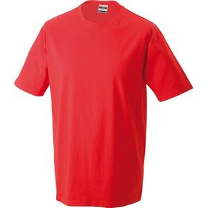 James and Nicholson Unisex Elastische Tee (Rood)