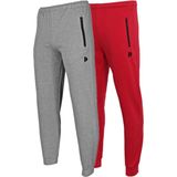 Donnay - Joggingbroek Jack - Sportbroek - Silver-marl/Red - 2-Pack