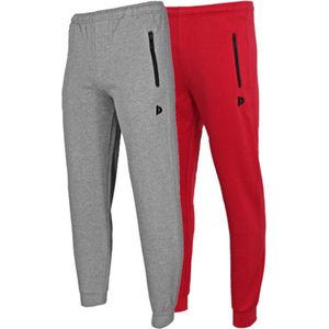 Donnay - Joggingbroek Jack - Sportbroek - Silver-marl/Red - 2-Pack