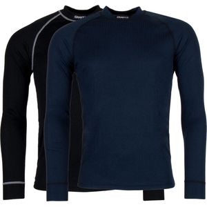 Craft Active 2-Pack Tops Heren Thermoshirt - Black/Blaze - XS