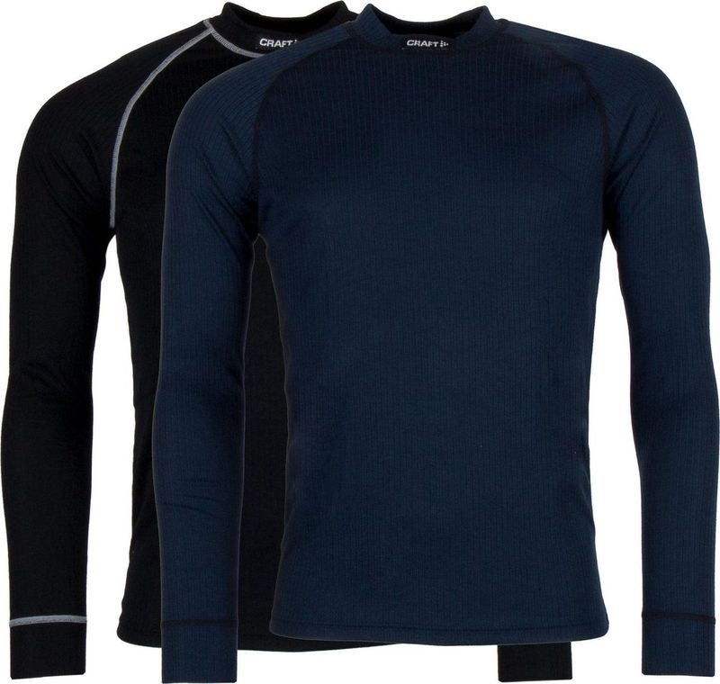 Craft Active 2-Pack Tops Heren Thermoshirt - Black/Blaze - XS