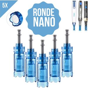 Dermapen naalden - Ronde nano - Voor Dr.Pen M8S, A8S en A9 - Microneedling cartidges - Vervangende naaldkoppen - Opzetstuk dermapen - Anti-aging - Huidverzorging - ENKEL GESCHIKT VOOR DR.PEN M8S, A8S en A9 - 5 stuks + Sprayflesje 50 ml per bestelling
