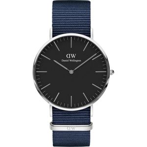 Daniel Wellington Classic Bayswater DW00100278 - Horloge - NATO - Blauw - ø40mm