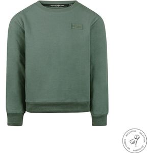 Koko Noko - Bio Cotton - Sweater met ronde hals - Jongens - Dark green - Maat 92