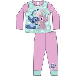 Lilo en Stitch - Pyjama - Maat 110/116 - Roze - Stitch & Angel - Kinderpyjama