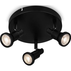 BRILONER LED Badkamerlamp Plafondlamp Spotlight Badkamer IP44 GU10 mat zwart