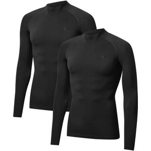 DANISH ENDURANCE - Compressie Top - Zwart - Onderlaag Shirt - 2-Pack