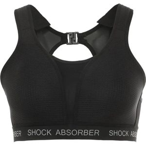 Shock Absorber Ultimate Run Bra Padded Sportbeha Dames - Zwart Silver