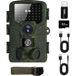 Equivera Wildcamera - Wildcamera met Nachtzicht - Wildcamera's - Wildcamera met Nachtzicht en Wifi - Wildlife Camera's - Wild Camera - Buitencamera met Nachtzicht - Wildcamera voor Buiten - Wildcamera met Sensor