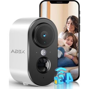 3G/4G LTE Bewakingscamera voor Binnen - 2K Super HD Draagbare IP-Camera met SimKaart