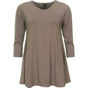SHIRT A-LINE 3/4 MOUW TAUPE