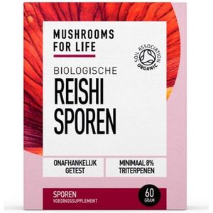Mushrooms4Life - Reishi Spore Poeder - Bio - 60 gram
