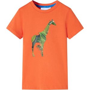 vidaXL-Kindershirt-met-girafprint-92-feloranje