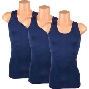 3 stuks Bonanza hemd - Regular - 100% katoen - Donkerblauw - Maat M/L