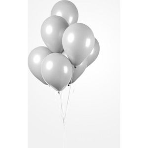 10 Ballonnen Grijs, 30 cm , 100% biologisch afbreekbare Ballonnen, Helium geschikt, Verjaardag, Feest, Voetbal