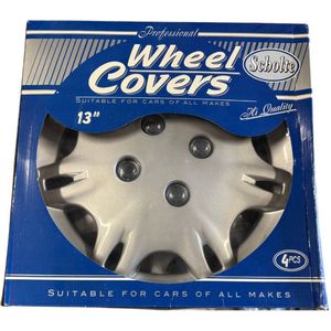 Scholte Wieldoppen 13 Inch – Set van 4 – Stijlvolle Wheel Covers – Universele Pasvorm – Eenvoudige Montage